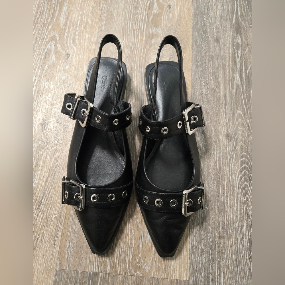 NWOB Quince Black Slingbacks Size 10